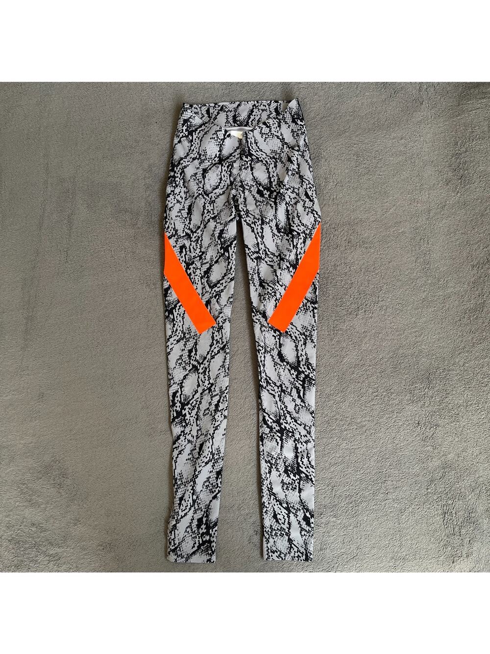 adidas Stella McCartney Alphaskin Gray Black Snakeskin Leggings Women's Size XS